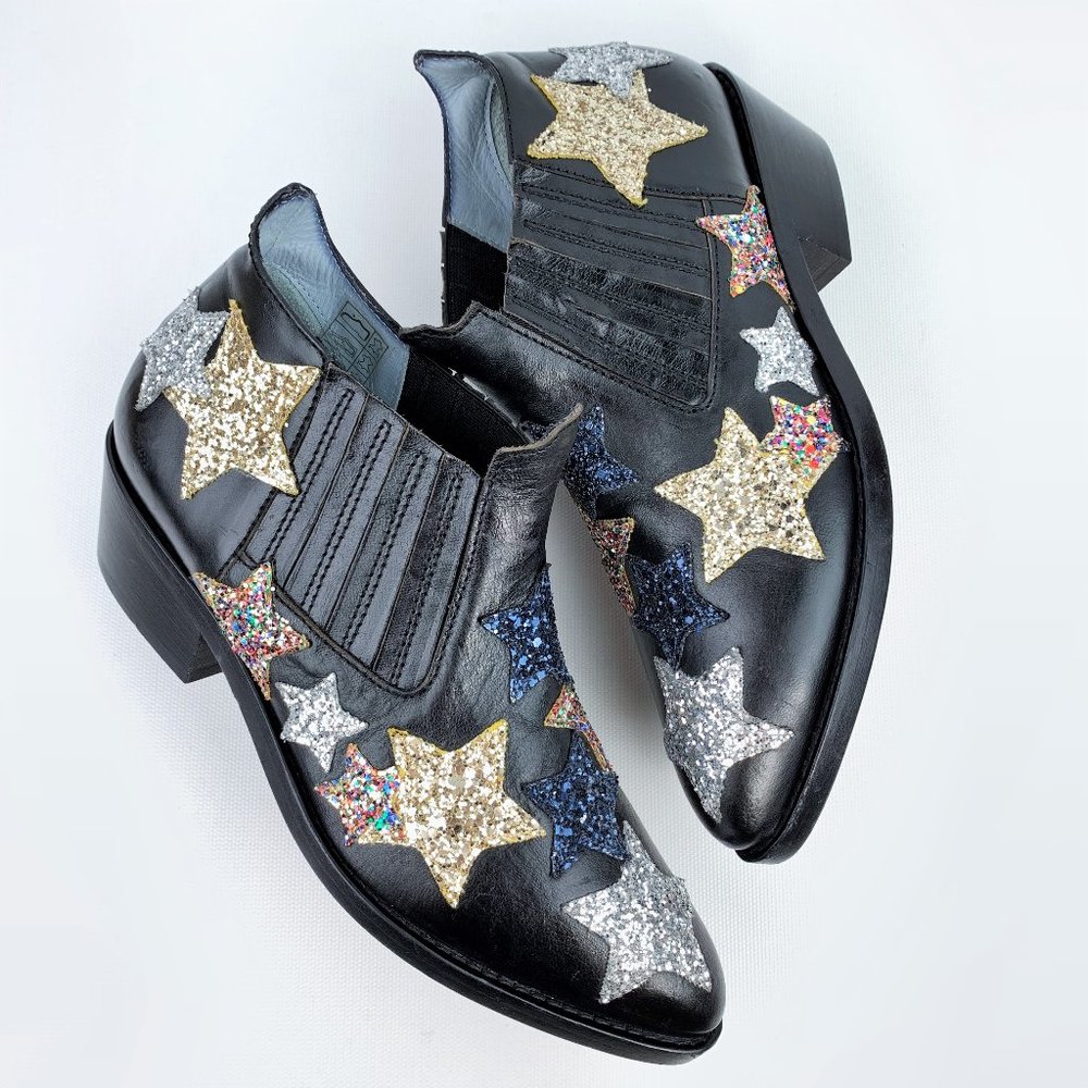 Chiara Ferragni Glitter Star Ankle Booties